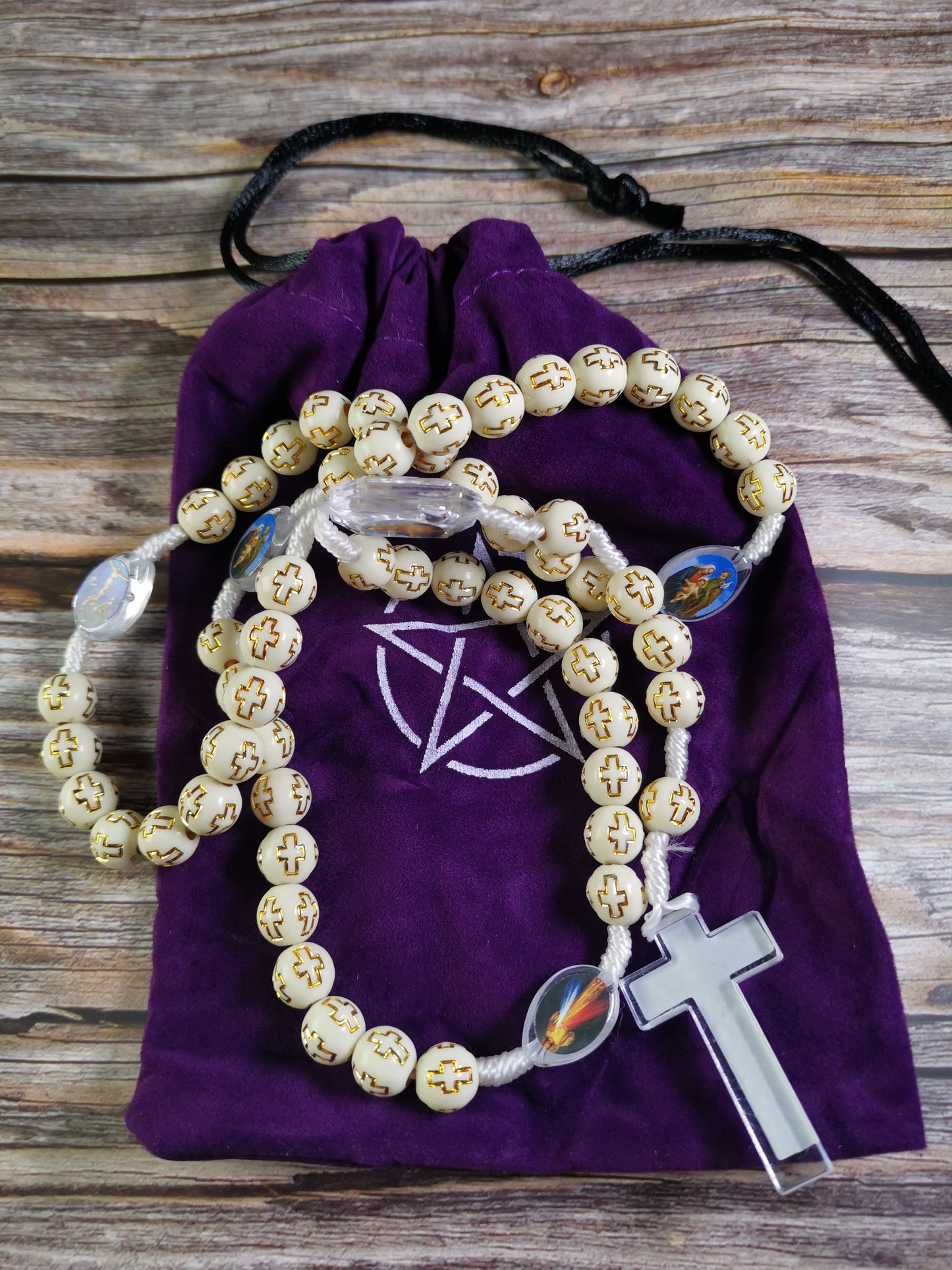 Taika Pentagram - Samettinen Violetti Pussi