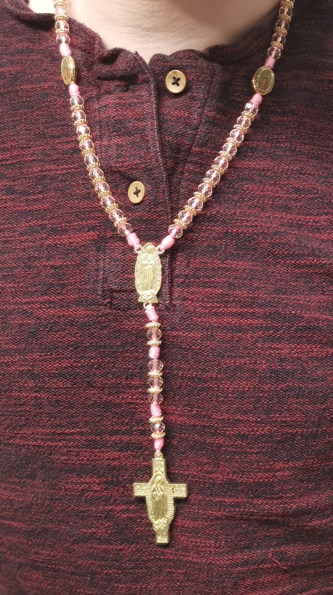 Vaaleanpunainen Kristalli Ruusukko